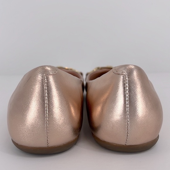 Kate Spade Pink Leather Phoebe Flats Light Blush Pink with Gold Buckle - Picture 14 of 16